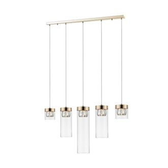 Netlighting Gem Bar Pendant Ceiling Light Gold 5x G9