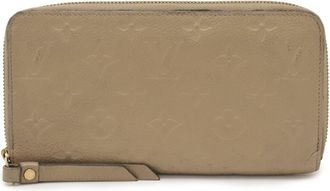 Louis Vuitton Beige Monogram Empreinte Leather Long Wallet (Bi-Fold) (Pre-Owned)