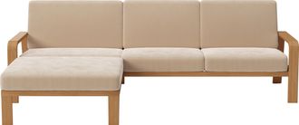 Sit&more Ecksofa »Kolding L-Form« Armlehnen aus eichefarbigem Buchenholz, verschiedene Bezüge und Farben
