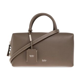 Max Mara Tassen, Dames, Bruin, ONE Size, Leer, Holdallm Handtas