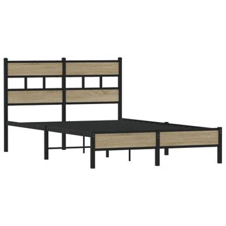 Berkfield Home Elegant Bed Frame without Mattress Sonoma Oak 120x200 cm Engineer in Brown | Size: Small Double