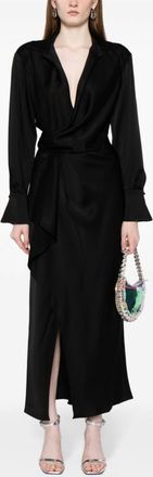 SIMKHAI Talita Wrap Dress In Black