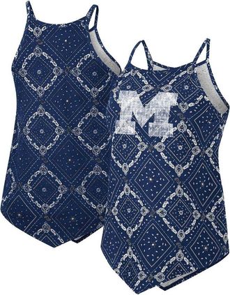 Wrangler Womens Colosseum x Wrangler Navy Michigan Wolverines Bandana Tank Top at Nordstrom, Size Medium