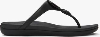FitFlop Womens FitFlop SOLAY GLOSSY Womens Flip-flops Black - Size: 8