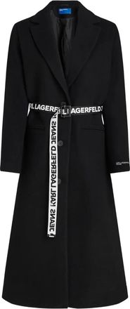 Karl Lagerfeld Cappotto con logo jacquard - Nero