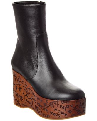 Chlo&eacute; Maxima Leather Platform Bootie