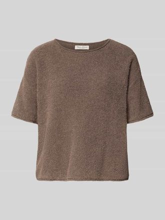 Marc O'Polo Boxy Fit Pullover aus Baumwoll-Mix-Frottee in Hellbraun, Gr&ouml;&szlig;e M