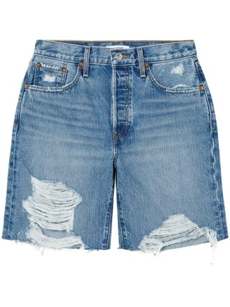 Re/Done long denim shorts - women - Cotton - 27 - Blue