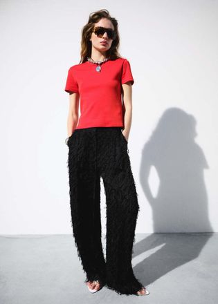 Mango Maglietta cotone maniche corte rosso - Donna - XS - MANGO