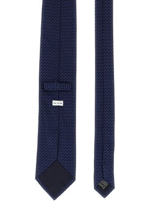 Pal Zileri Jacquard Silk Necktie - Navy