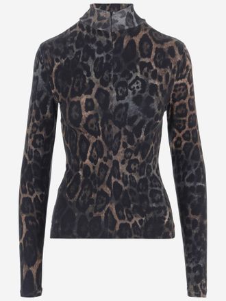 Just Cavalli katoenen trui met dierenprint