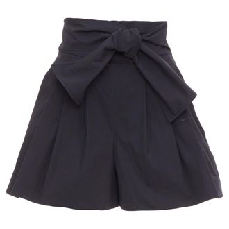 Moschino Boutique Bow Tie Pleated Shorts