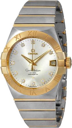 Omega Constellation Silver Diamond Dial Mens Watch 123.20.38.21.52.002