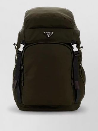 Prada canvas backpack adjustable straps side pockets handle
