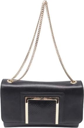 Jimmy Choo London Pre-owned Shoulder Bags, female, Black, Size: ONE SIZE Pre-owned Leather Shoulder Bag