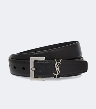 Saint Laurent Cassandre 30 leather belt