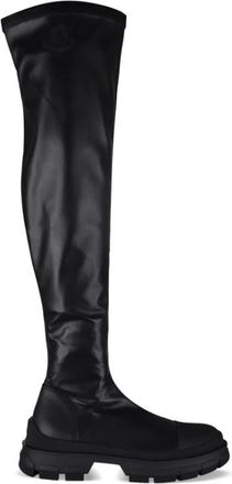 Moncler Schoenen, Dames, Zwart, 40 EU, Leer, Hevea High Boots