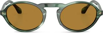 Giorgio Armani striped sunglasses - Green