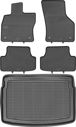 OEM Juego De Alfombrillas De Goma Para Coche Y Alfombrilla Para Maletero Para Volkswagen Golf Vii Hatchback (2012-2020)
