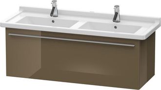 Duravit Duravit X-large Mueble De Pared 6059, 1 Caj&oacute;n, 1200mm, Para Starck 3, Color (frente/cuerpo): Marr&oacute;n Oliva Laca Alto Brillo - Xl605906161
