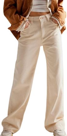 Free People We The Free Tinsley Baggy High-Rise Jeans In Ecru
