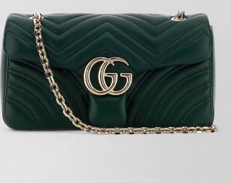 Gucci nappa leather gg marmont chain shoulder bag