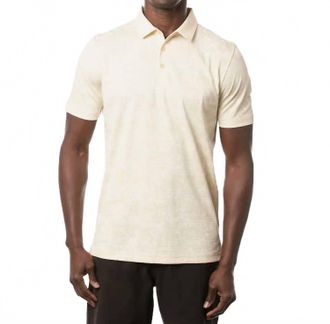 Travis Mathew On Propoise Polo Shirt In Heather Pale Sunset