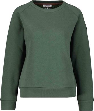 Ragman Sweatshirt RAGMAN, Damen, Gr. 3XL (56/58), gr&uuml;n (thymian, 348), 80% Baumwolle 20% Polyester, regular fit, Sweatshirts Sweatshirt