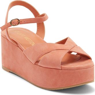 Stuart Weitzman Carmen Midi Wedge Sandal in Terracotta at Nordstrom Rack, Size 10.5