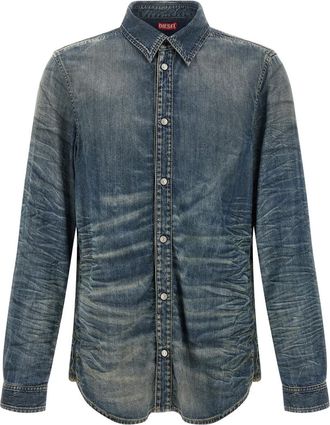 Diesel Blue Regular Denim Shirt