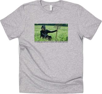 Sanfran Clothing Im Trying Very Hard Not to Connect Top Funny Schitts Ew David T-Shirt Large/Light Grey