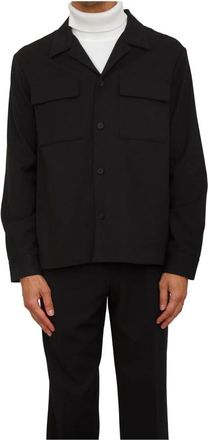 Antony Morato Camicia Regular Fit in Twill Elasticizzato - Heren - Casual Overhemden - Zwart - M - Polyester - Overhemden