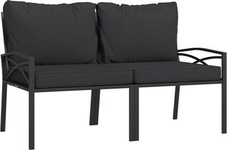 vidaXL Sillas De Jard&iacute;n 2 Uds Acero Con Cojines Gris 62x75x79 Cm Vidaxl