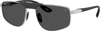 Ray-Ban RB3776M Polarized F122K8 Mens Sunglasses Silver Size 58