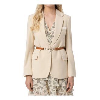 Fracomina Blazers, female, Beige, Size: XL Giacca