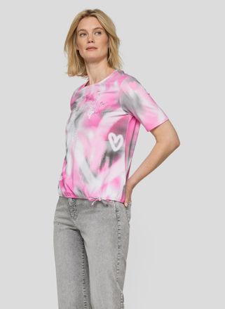 Rabe T-Shirt RABE, Damen, Gr. 36, krokus, Jersey, Obermaterial: 48% Baumwolle, 48% Modal, 4% Elasthan, bedruckt, normal h&uuml;ftbedeckend, Rundhals, Shirts T-S