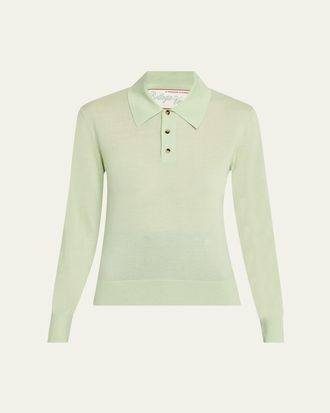Tシャツ・カットソー BOTTEGA VENETA Embroidered Wool Blend Polo Shirt Bottega Veneta Embroidered Wool Blend Polo Shirt In Multi