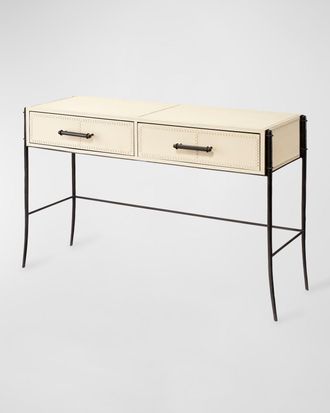 Jamie Young Co. Nevado Leather Console Table