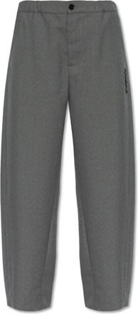 Marni Wollen Broek - Dames - Wijde Broeken - Grijs - M - Wol - Broeken