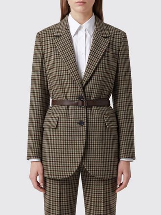 Brunello Cucinelli Blazer monopetto in lana e alpaca con motivo pied-de-poule