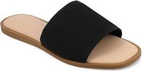 Journee Collection Prisilla Slide Sandal in Black at Nordstrom Rack, Size 6.5