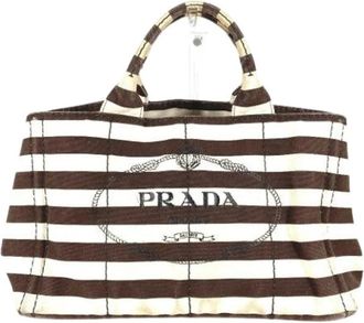Prada Pre-owned Canvas Tote Bag - Dames - Vintage Shopper - Veelkleurig - ONE Size - Vintage