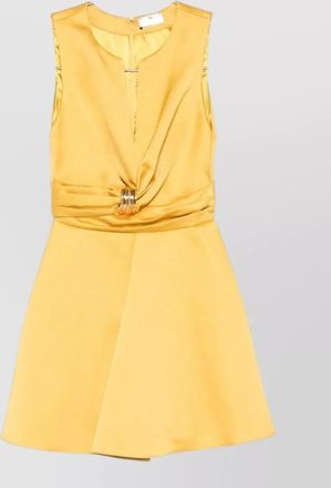Elisabetta Franchi satin gathered sleeveless mini dress