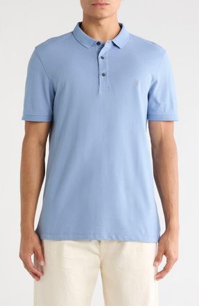 AllSaints Form Cotton Polo in Bondi Blue at Nordstrom Rack, Size Xx-Large