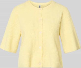 Pieces Regular Fit Strickjacke mit Woll-Anteil Modell SILLY in Hellgelb, Gr&ouml;&szlig;e XL