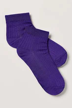 Stems Silky Ribbed Quarter Socks
