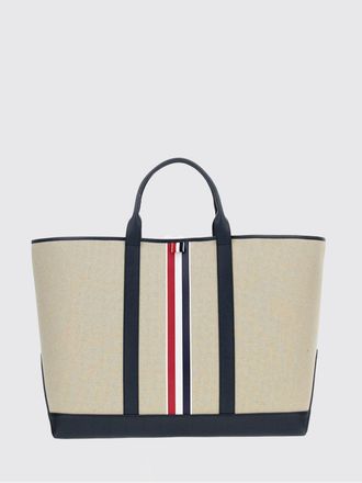 Thom Browne Borsa in canvas di cotone e pelle