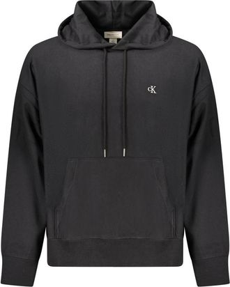Calvin Klein Mens Hooded Pullover Sweatshirt - Dark Grey Cotton - Size X-Large