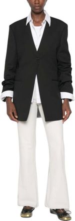 Maison Margiela Jeans, Dames, Grijs, W28, Katoen, Flared Jeans