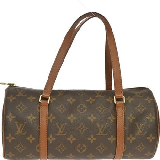 Louis Vuitton Papillon Monogram Canvas Brown Canvas Handbag (Pre-Owned)